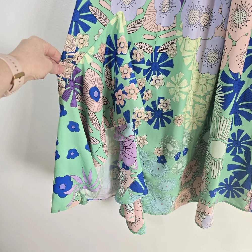 Anthropolgie Oopscool Off The Shoulder Printed Dress XS - Picture 6 of 9